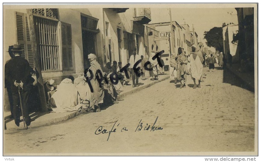 Alger - Biskra  : Café  ( Vieux Photo 2 Scan : Format 14 X 8.5 Cm ) - Autres & Non Classés