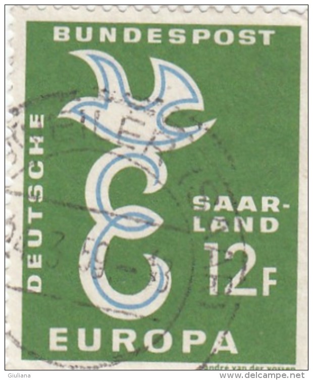 Sarre 1958-  Unificato 421 Used  Europa Cept - Gebraucht