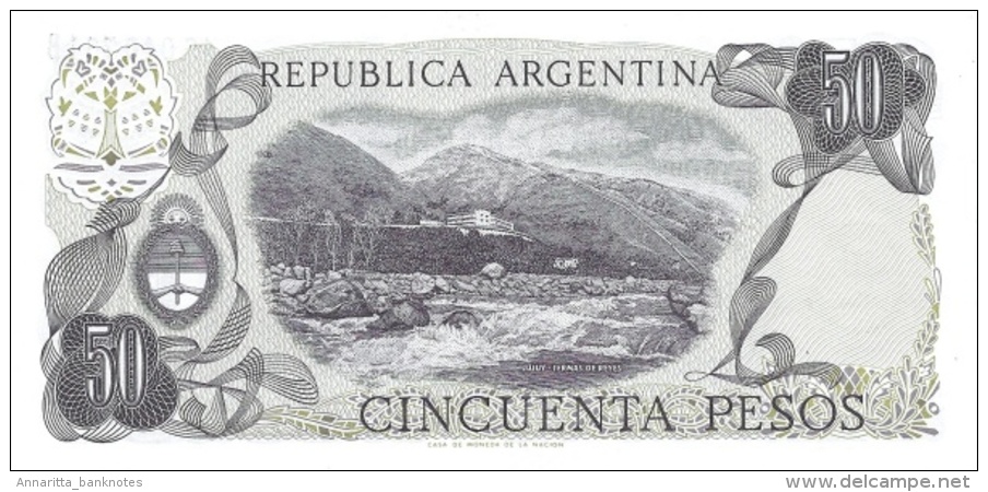 ARGENTINA 5 PESOS ARGENTINOS 1983 P-312a UNC SERIES A, SIGN: LOPEZ &  SOLAR [ AR312a1 ] - Argentinië