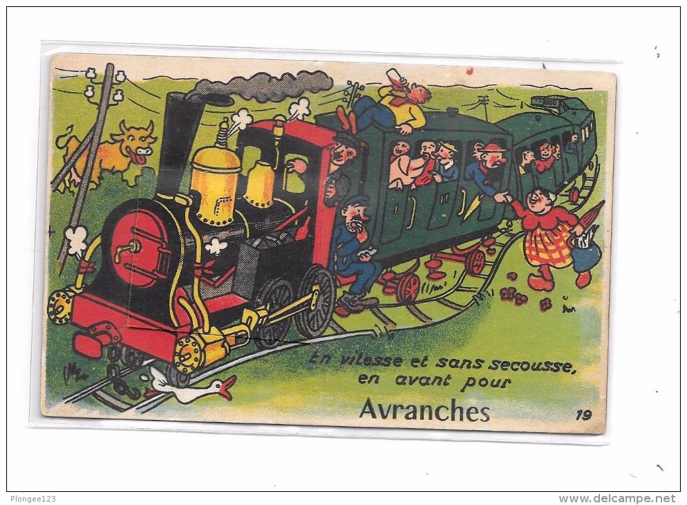 50 - AVRANCHES : Carte à Système,  Train - Avranches