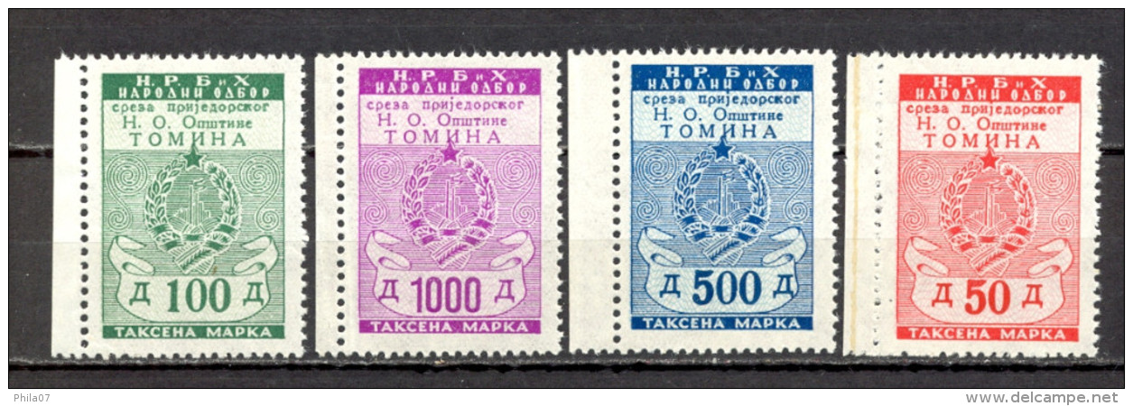 Yugoslavia - Bosnia&Herzegovina - Around 1950, Revenue Stamps 'Tomina' / 2 Scans - Other & Unclassified