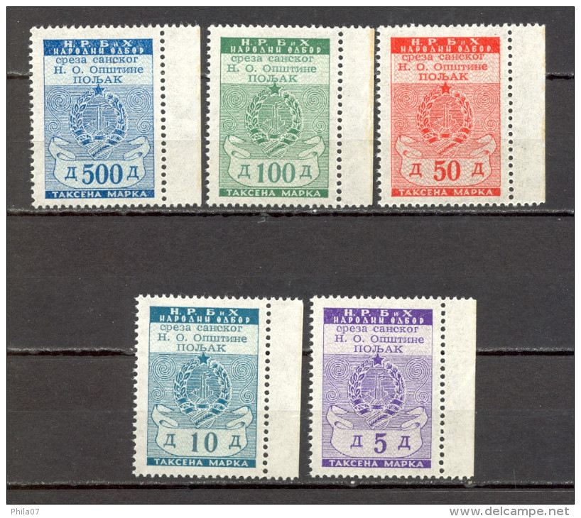 Yugoslavia - Bosnia&Herzegovina - Around 1950, Revenue Stamps ´Poljak´ / 2 Scans - Otros & Sin Clasificación
