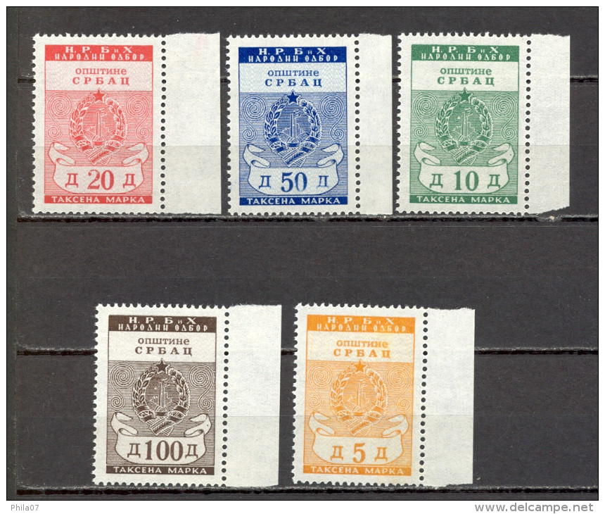 Yugoslavia - Bosnia&Herzegovina - Around 1950, Revenue Stamps ´Srbac´ / 2 Scans - Other & Unclassified