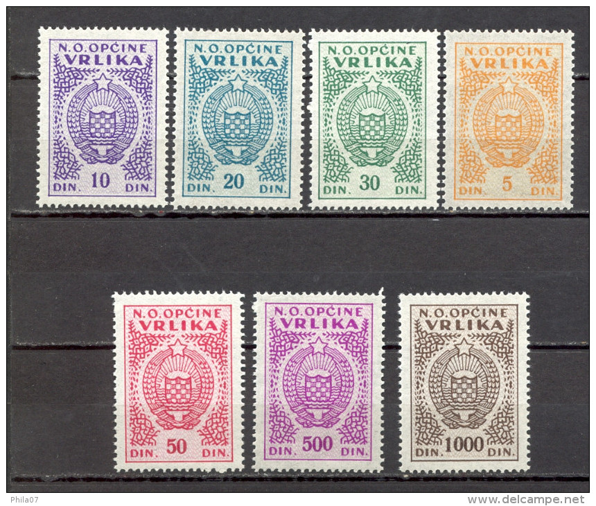 Yugoslavia - Croatia - Around 1950, Revenue Stamps ´Vrlika´ / 2 Scans - Autres & Non Classés