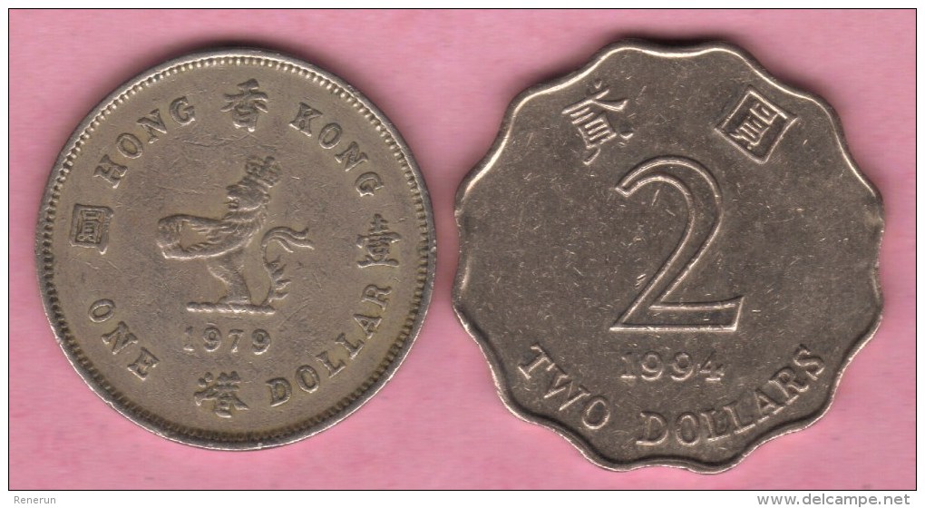 HONG KONG 1 Dollar De 1979* 2 Dollars 1994   2 Scannes - Hong Kong