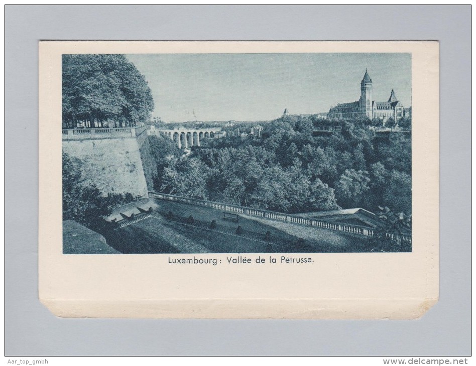 Luxembourg 1938 Bildpostkarte 70c Ungebraucht Bild Luxembourg Vue Sur La Haute Ville - Ganzsachen