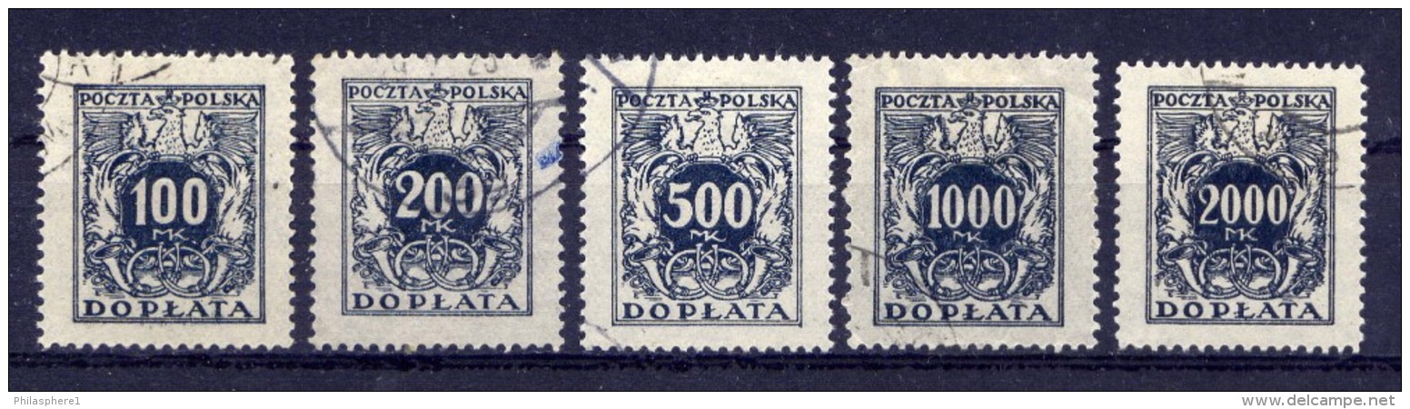 Polen Porto Nr.46/50                  O  Used               (898) - Segnatasse