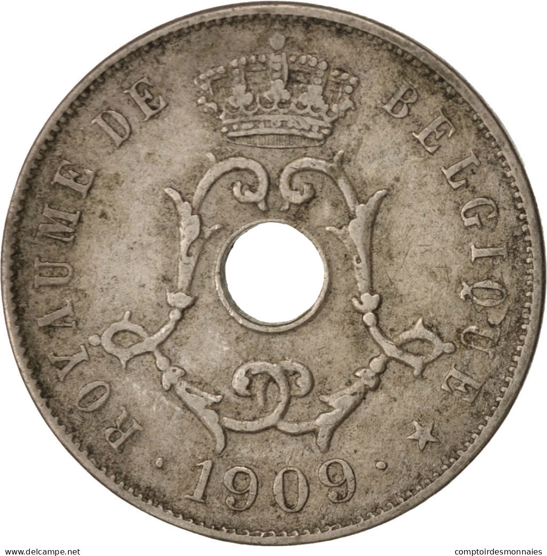 Monnaie, Belgique, 25 Centimes, 1909, TB+, Copper-nickel, KM:62 - 25 Centimes