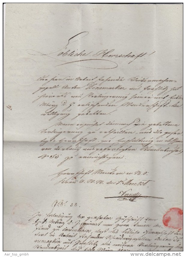 Heimat Österreich NÖ KREMS 1836-03-01 Vorphila Brief Nach Kanitz - ...-1850 Préphilatélie