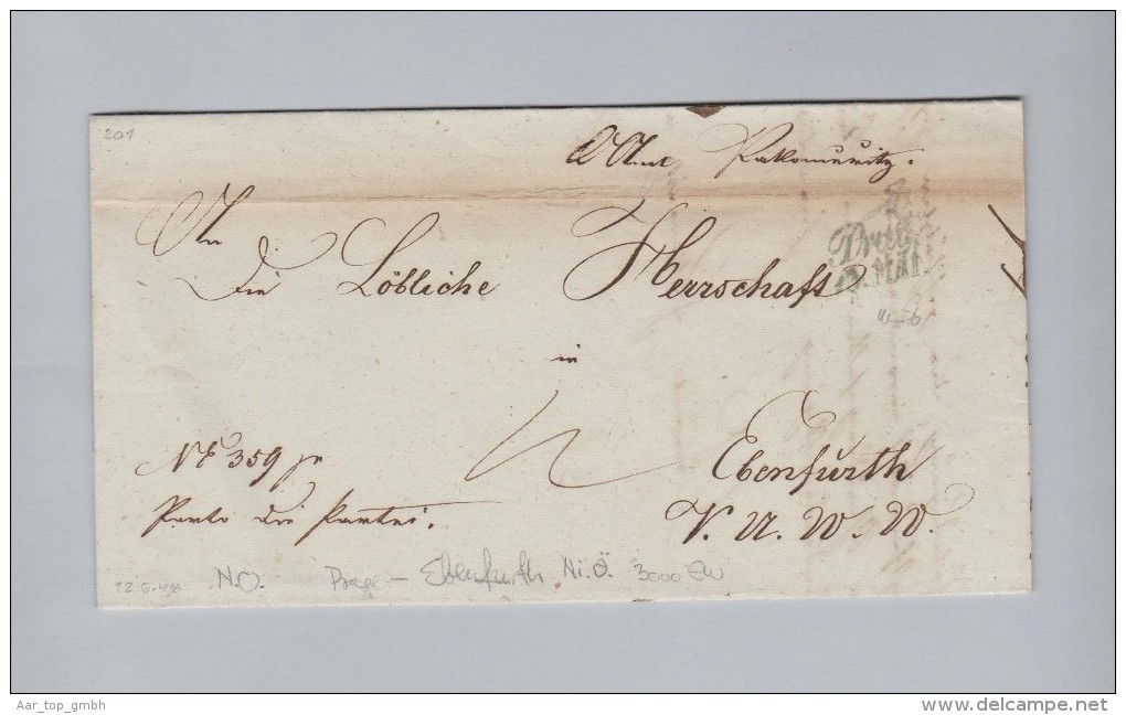 Heimat Österreich NÖ PRÄGE 1848-06-12 Vorphila Brief Nach Ebenfürth - ...-1850 Voorfilatelie