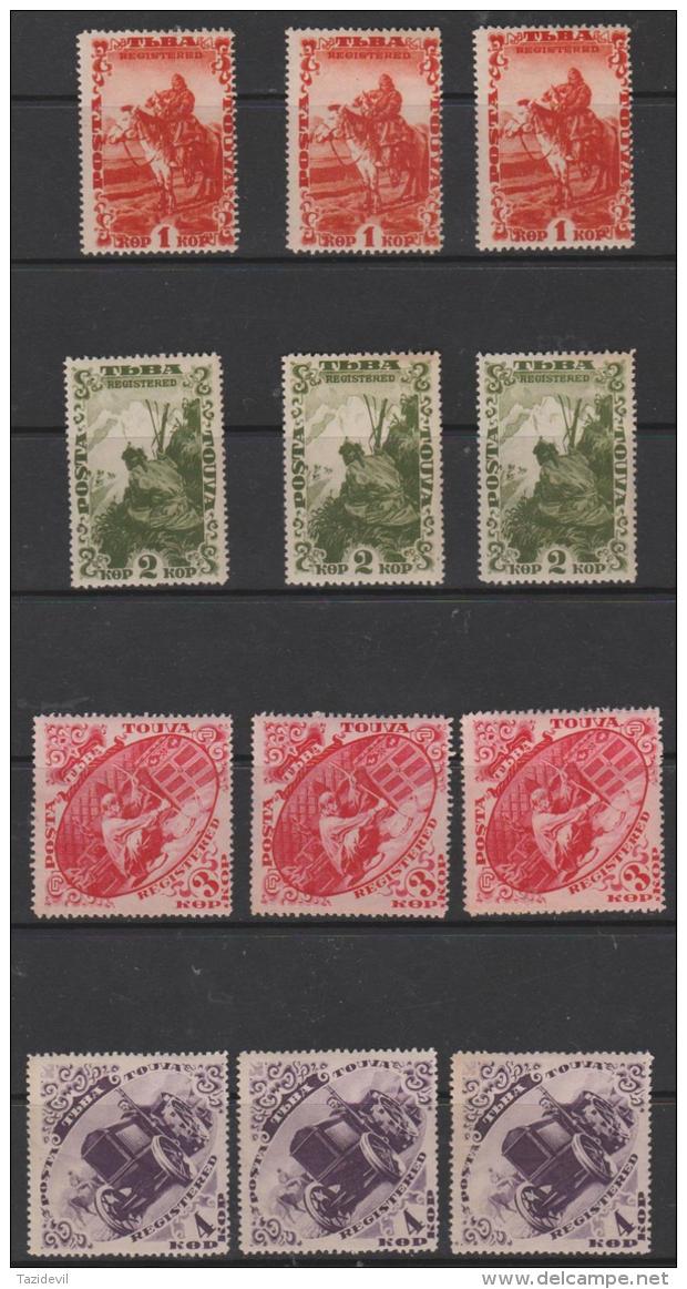 TUVA - Rare Chance To Obtain This Lot - THREE SETS OF FARMING (LESS THE 10K). Scott 45-52. All MNH/MUH - Touva