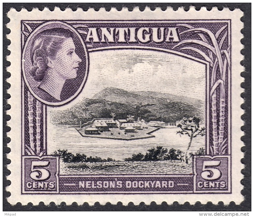 Antigua 1953 5d SG125 Mint - 1858-1960 Colonie Britannique