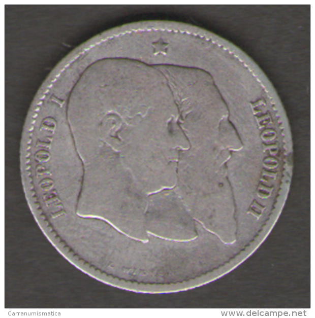 BELGIO 1 FRANC 1880 LEOPOLDO II AG SILVER - 1 Franc