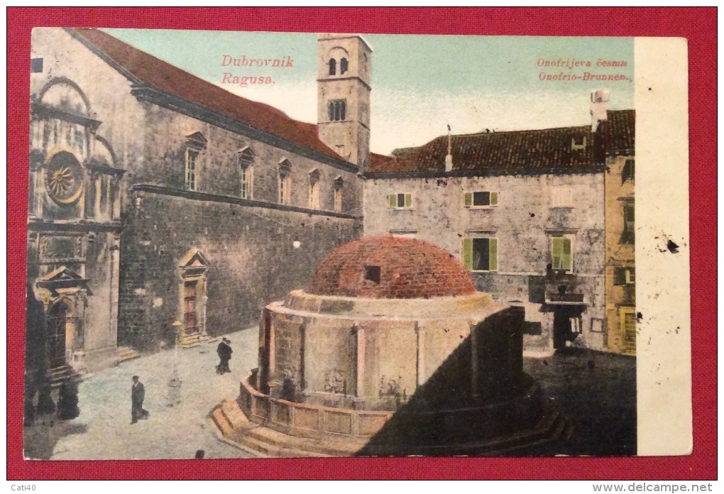 DUBROVNIK RAGUSA   Annullo  SU  5 H.   CARTOLINA  DA RAGUSA PER WIEN IL 13/4/1907 - Dalmatien