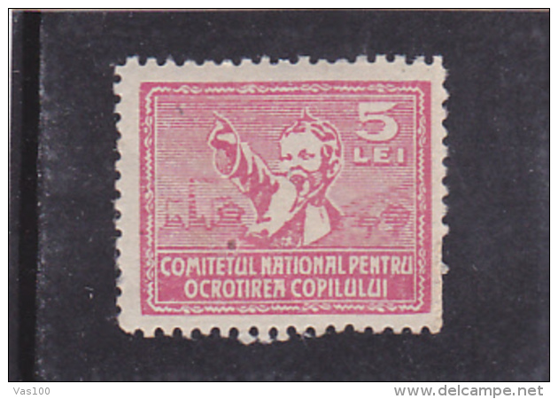 # 193 REVENUE STAMPS, 5 LEI, NATIONAL CHILD PROTECTION COMMITTE, ONE STAMP, ROMANIA. - Fiscale Zegels