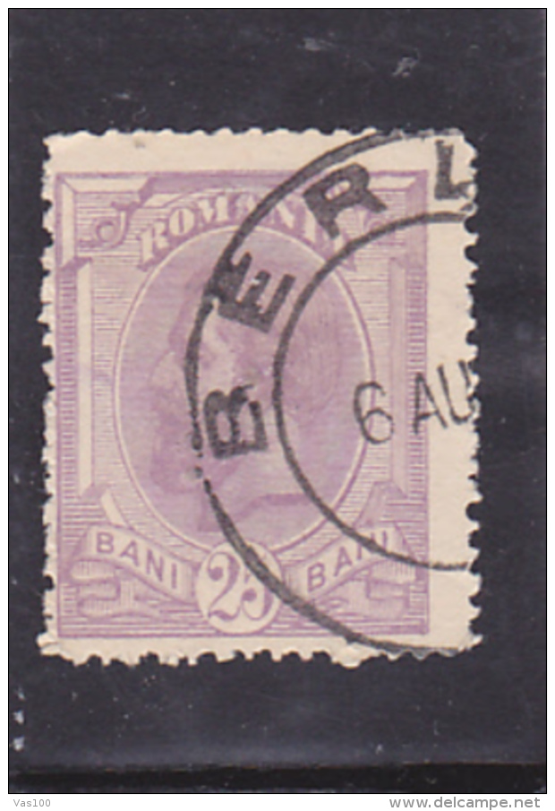 # 193 ERROR, DISPLACED IMAGE, 25 BANI, KING FERDINAND, ONE STAMP, ROMANIA. - Errors, Freaks & Oddities (EFO)