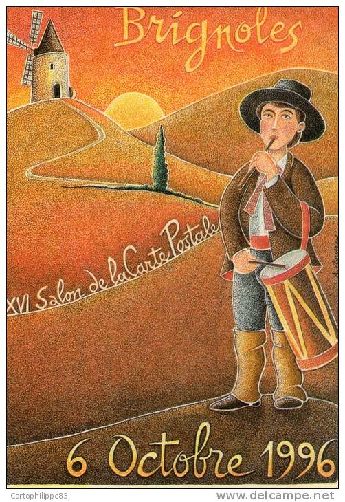 LE TAMBOURINAIRE PAR L'ILLUSTRATEUR ANDRE ROUSSEY SALON DE BRIGNOLES - Roussey