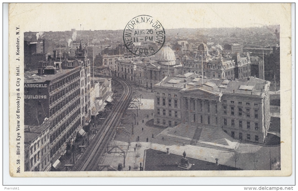 U.S.A. - NEW YORK CITY - Bird's View Of Brooklyn & City Hall - Brooklyn