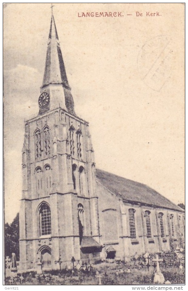 B 8920 LANGEMARK - POELKAPELLE, De Kerk, 1914, Deutsche Feldpost - Langemark-Poelkapelle