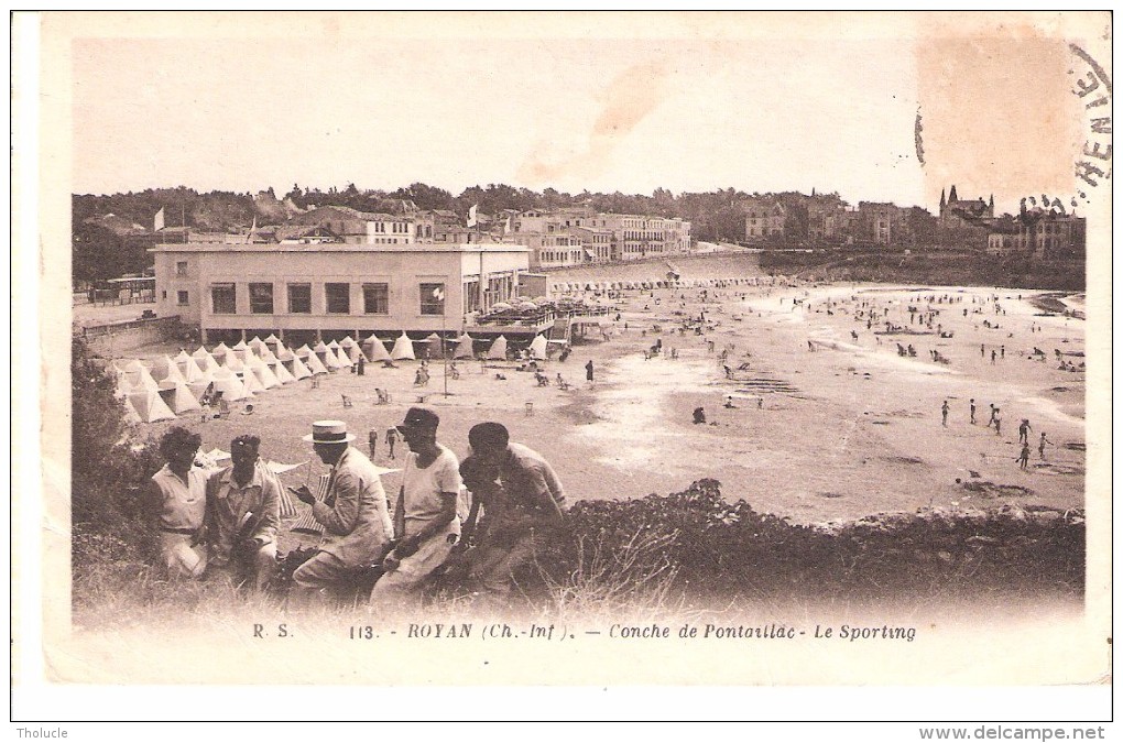 Royan -Charente-Maritime-1934-Conche De Pontaillac -Le Sporting-Casino-Pas Courante-cachet De Thanh-Hoa-Annam-Indochine - Royan