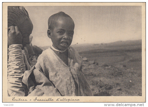 CPA AFRICAN TYPE, CHILDRENS, ERITREA COLONY - Afrique