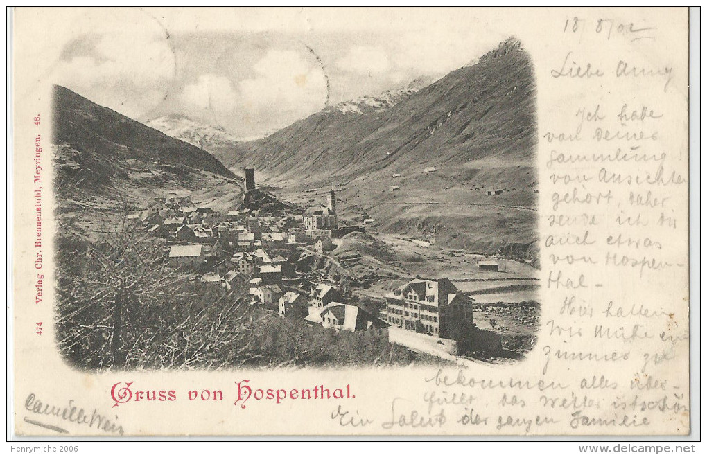 Suisse - Uri - Gruss Von Hospenthal 1902 - Other & Unclassified