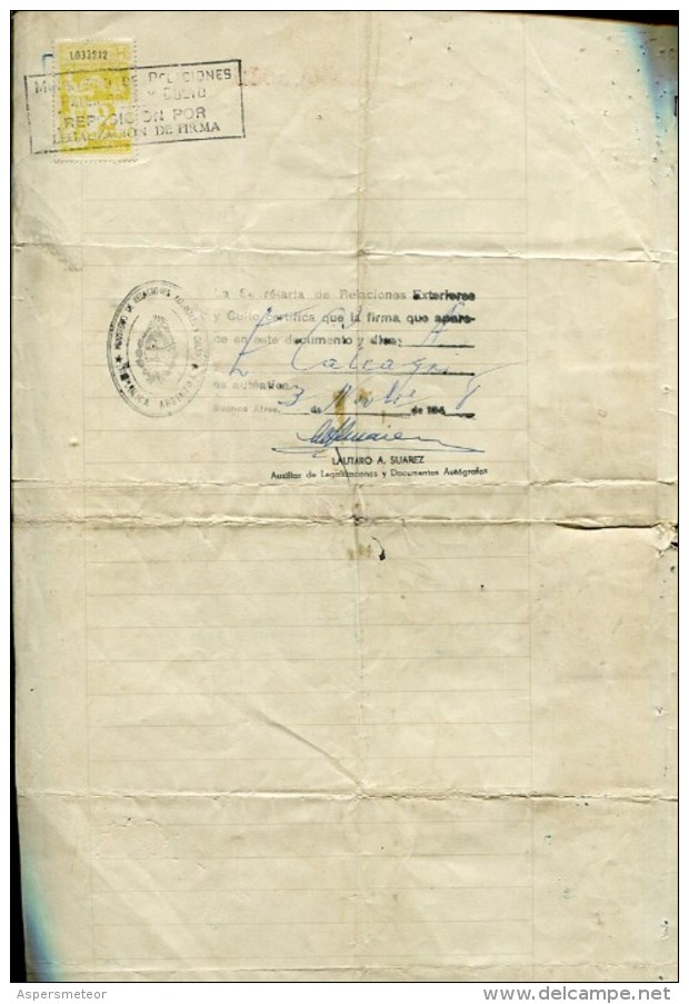 CERTIFICADO DE NACIMIENTO REPUBLICA ORIENTAL DEL URUGUAY AÑO 1948 ZTU. - Historische Dokumente