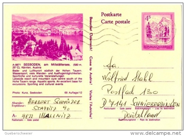 CUR-L10 - AUTRICHE Entier Postal Illustré De SEEBODEN Centre Thermal - Cartoline