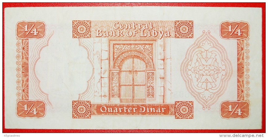 § SERIES 1: LIBYA &#9733; 1/4 DINAR (1972) CRISP! LOW START &#9733; NO RESERVE! - Libya