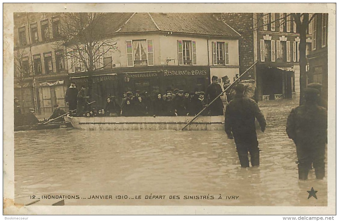 94    IVRY  LE DEPART DES SINISTRES INONDATIONS JANVIER 1910 - Ivry Sur Seine