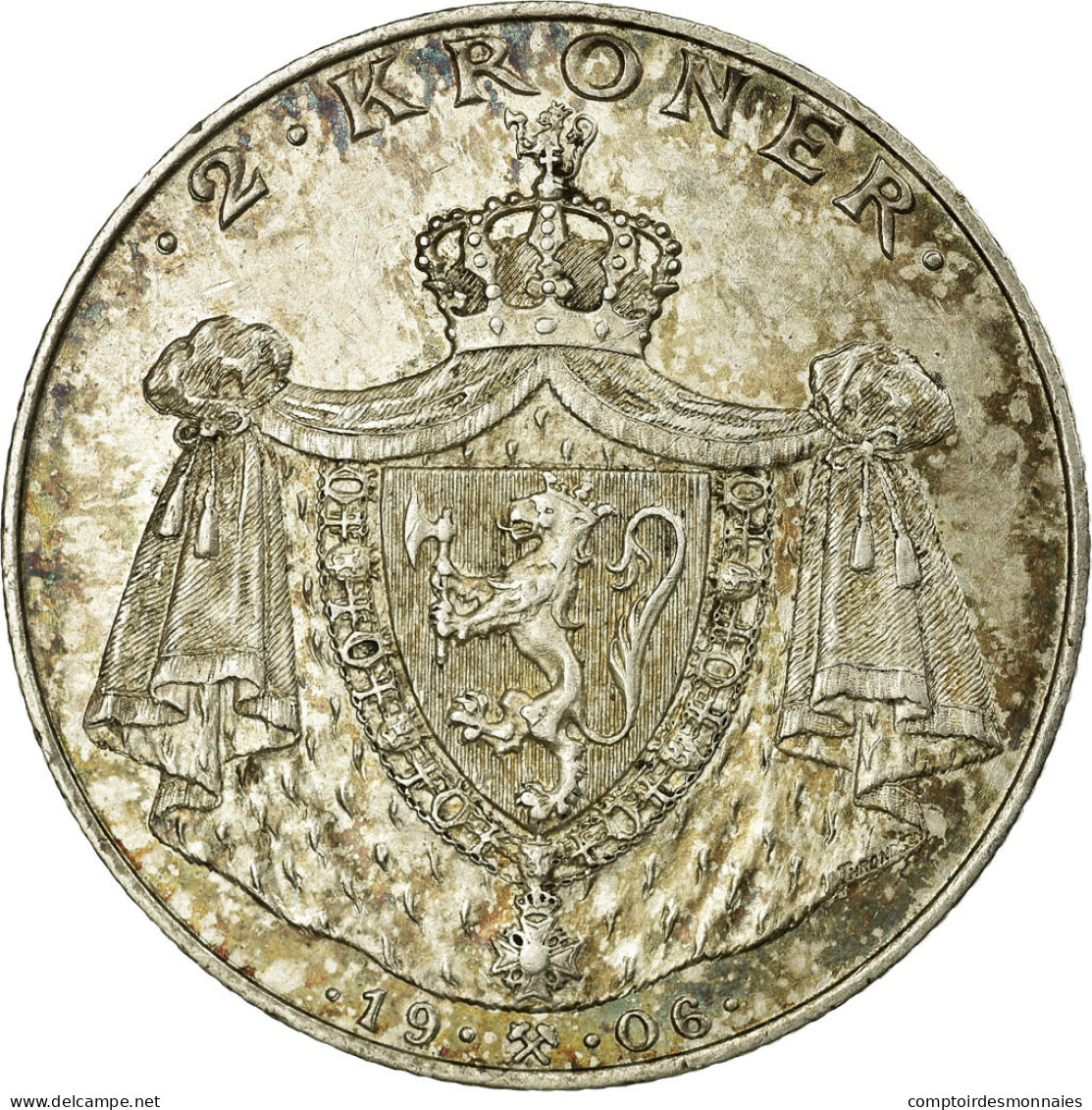 Monnaie, Norvège, Haakon VII, 2 Kroner, 1906, SUP, Argent, KM:363 - Norvège
