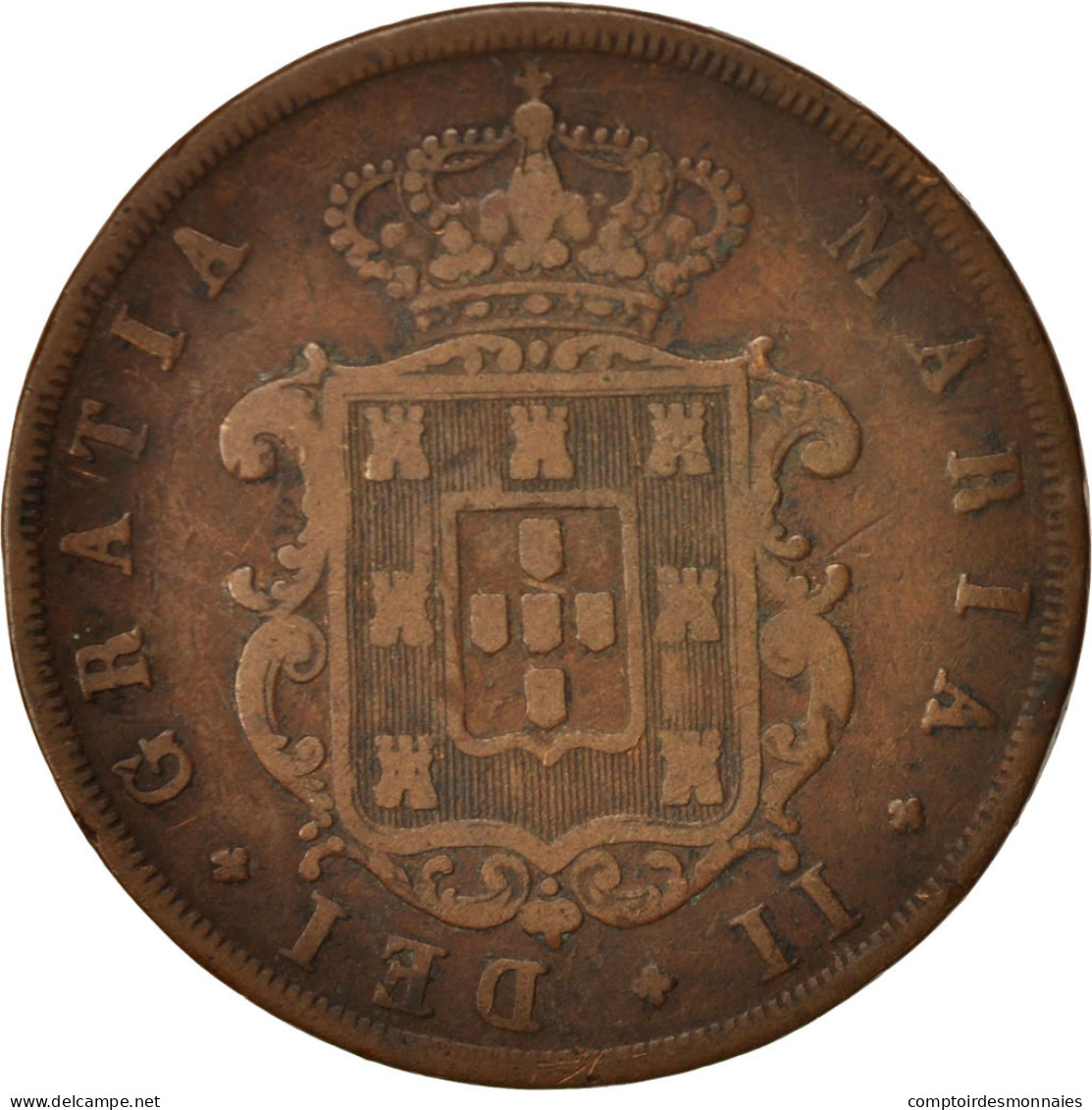 Monnaie, Portugal, Maria II, 20 Reis, 1848, TB, Cuivre, KM:482 - Portugal