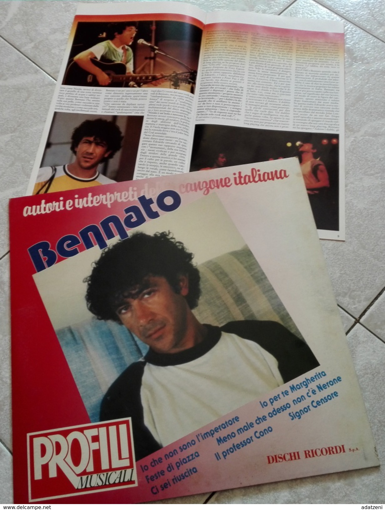 EDOARDO BENNATO Disco LP 33 Giri PROFILI MUSICALI Stampa ITALIANA - Other - Italian Music