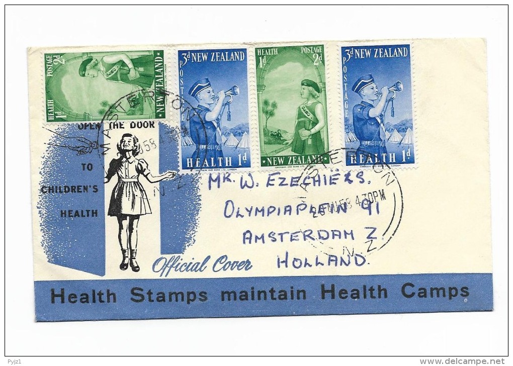 1958 New Zealand Health - Cartas & Documentos