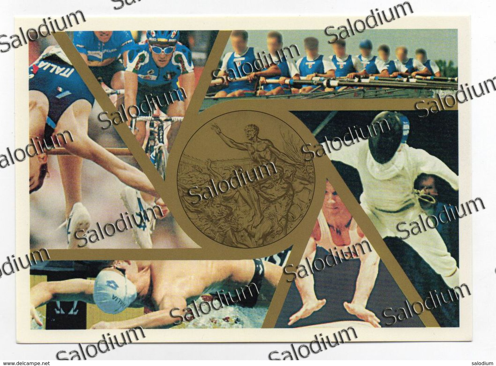 (*) Olimpiadi - Sport Canottaggio Ciclismo Salto Nuoto Scherma  - Intero Postale - XXL CArd - Big Format - Aviron