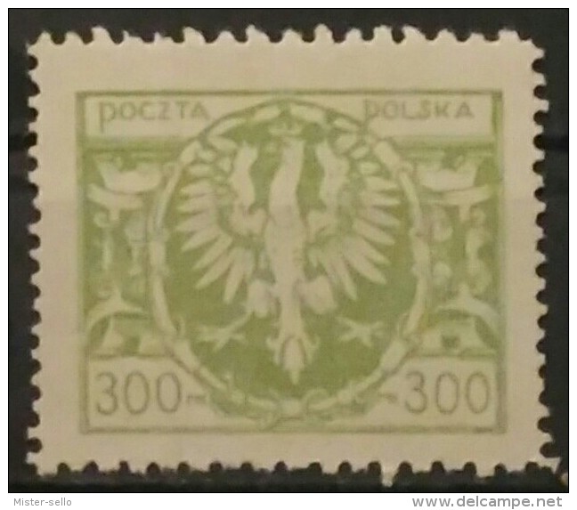 POLONIA 1923. Eagle On Large Shield. NUEVO SIN GOMA (*) - Nuevos