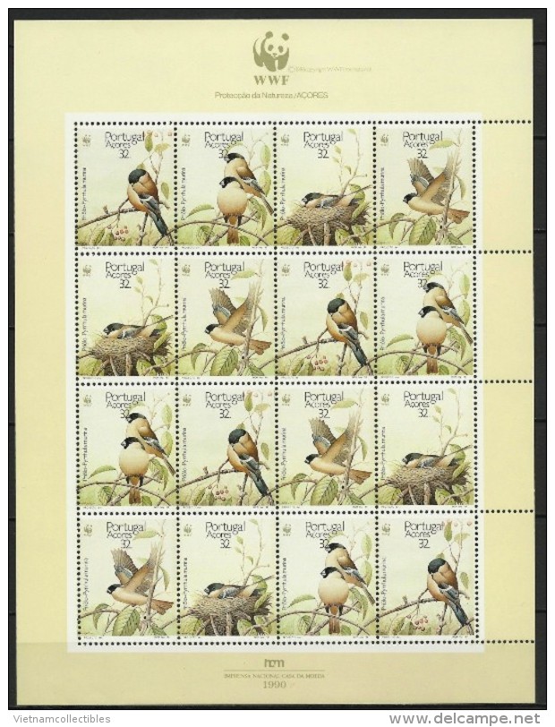 WWF W.W.F Azores San Miguel / Bird MNH Sheetlet 2002 - Unused Stamps