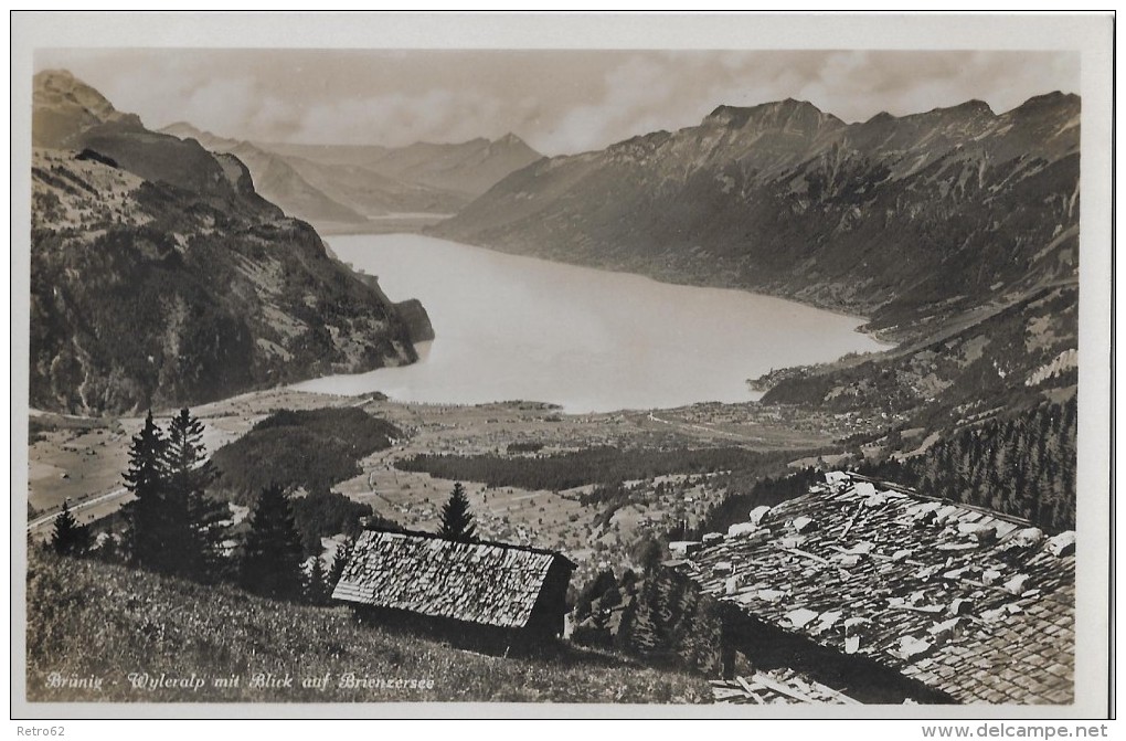 BRÜNIG &#8594; Wyleralp Mit Blick Auf Den Brienzersee, Ca.1930 - Brienz