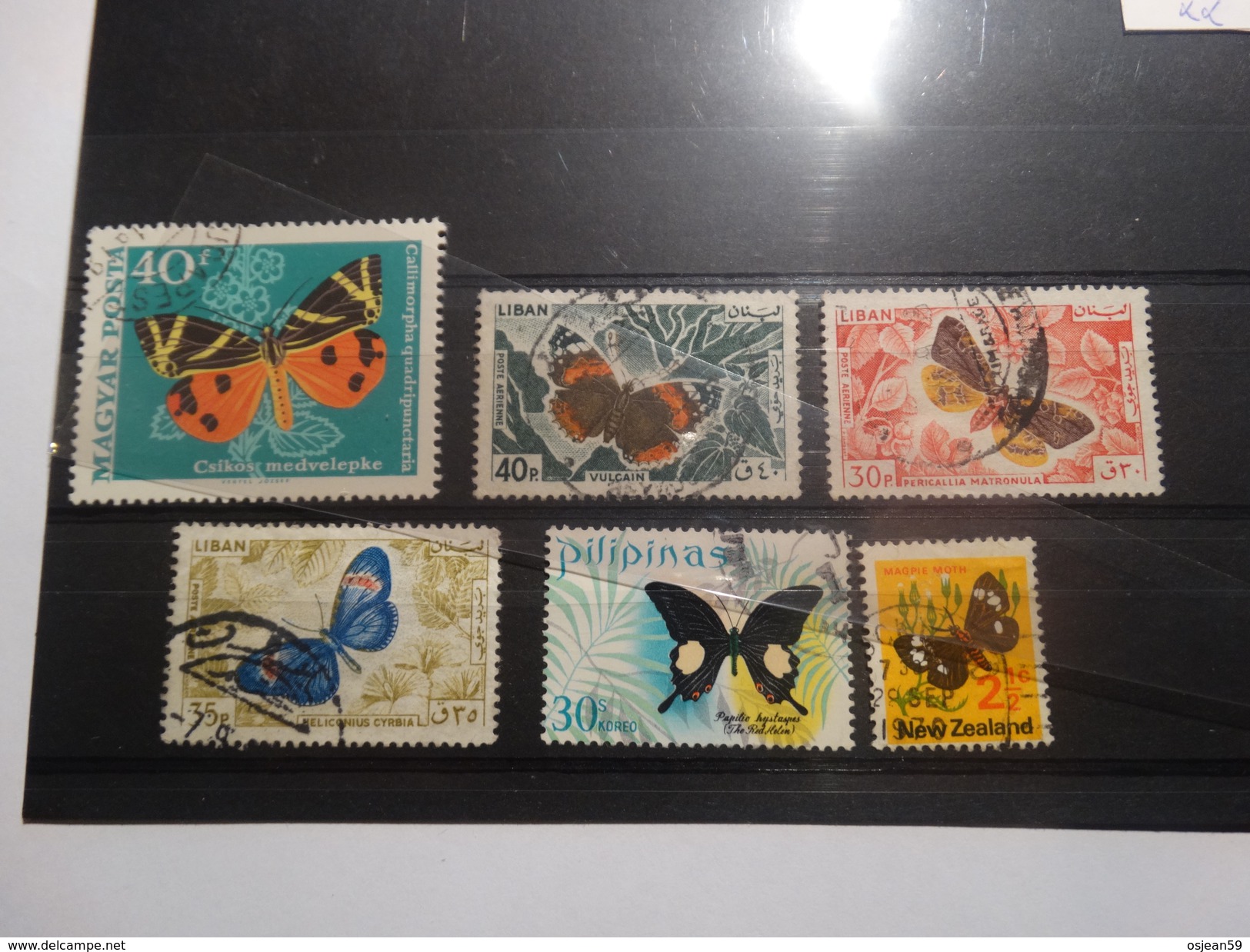 Petit Lot Papillons Obl(Liban,Philippines,New Zeeland,Hongrie) - Papillons