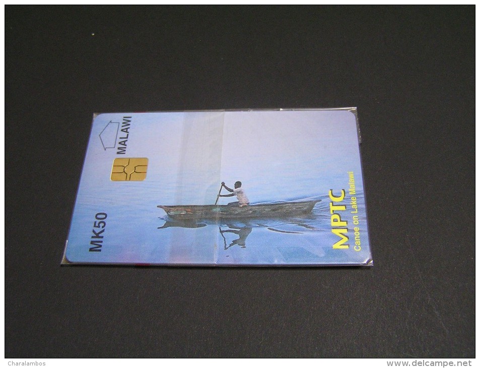 MALAWI - Chip - MK 50 - MPTC - Canoe On Lake Malawi - Mint; - Malawi