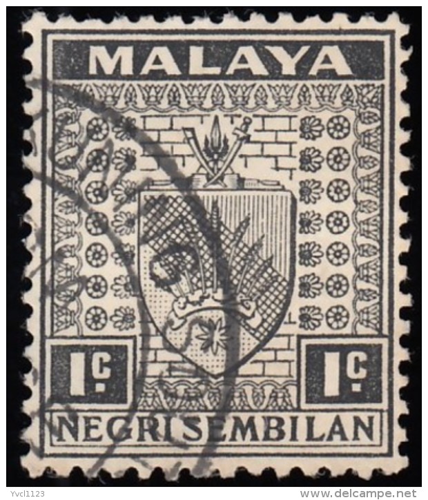 MALAYA Negri Sembilan - Scott #21 Arms / Used Stamp - Negri Sembilan
