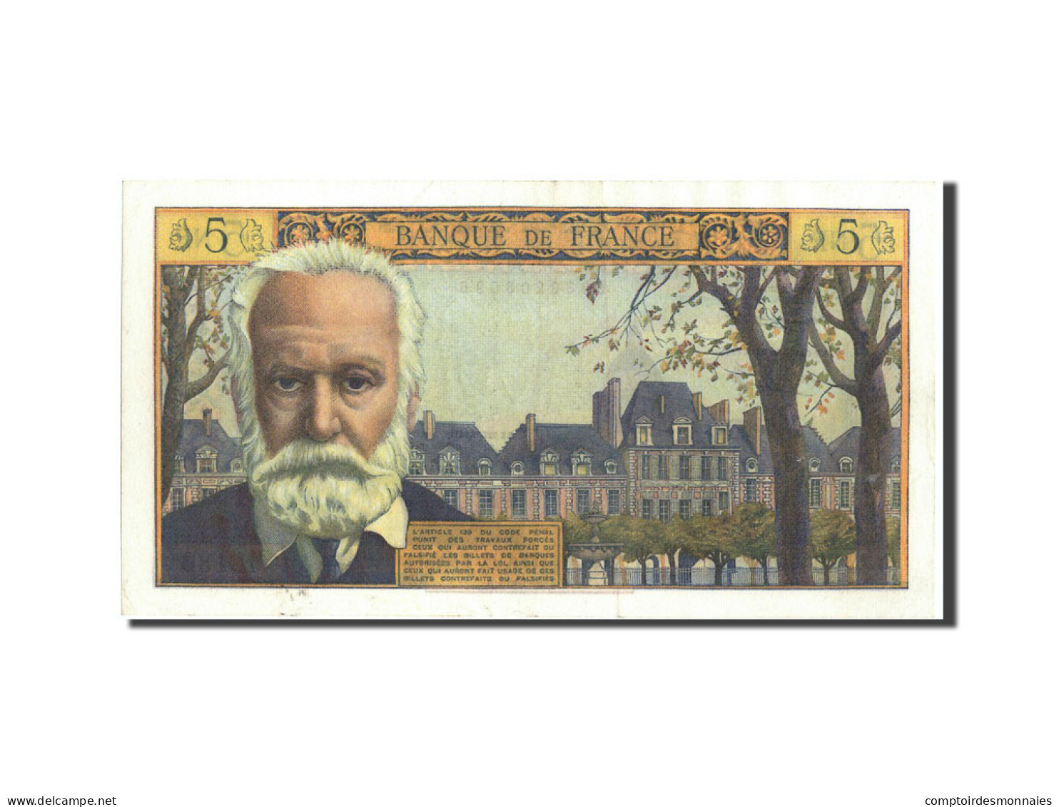 Billet, France, 5 Nouveaux Francs, 5 NF 1959-1965 ''Victor Hugo'', 1965 - 5 NF 1959-1965 ''Victor Hugo''