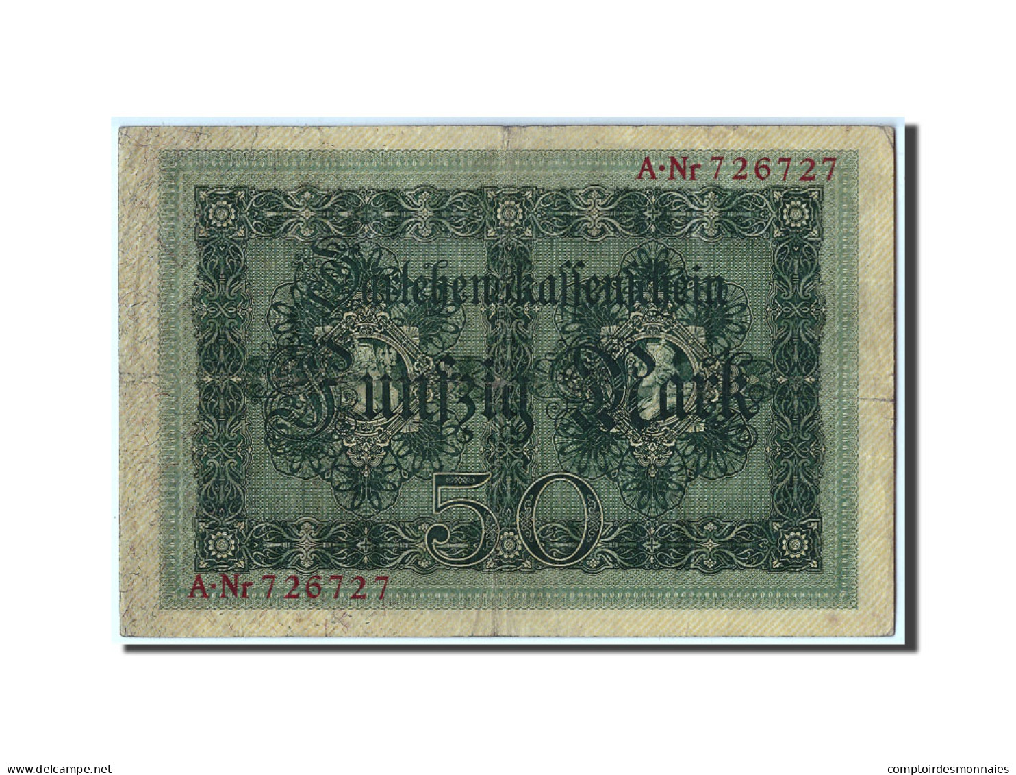 Billet, Allemagne, 50 Mark, 1914, 1914-08-05, KM:49a, B+ - 50 Mark