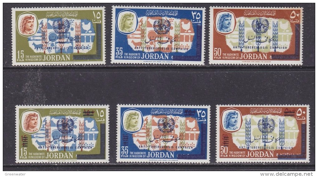 Jordan 1966 Anti Tuberculosis Campaign 6v ** Mnh (32356) - Jordanien