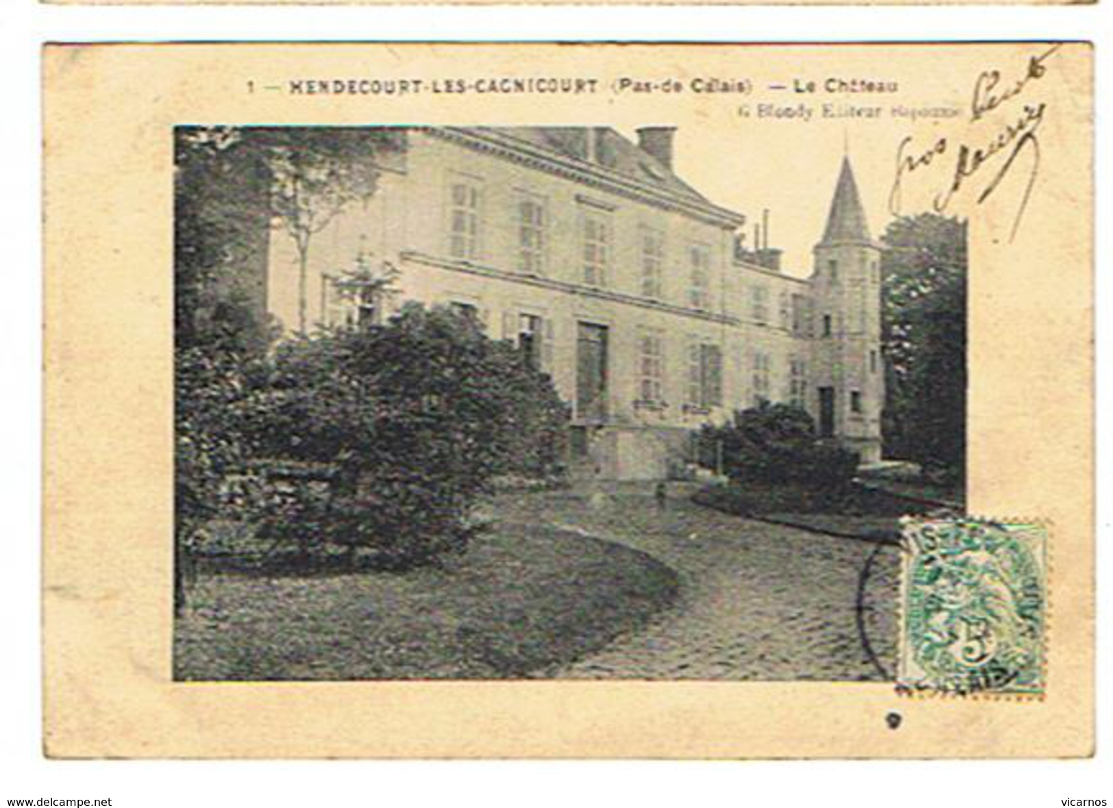 CPA 62 HENDECOURT LES CAGNICOURT Le Chateau - Autres & Non Classés