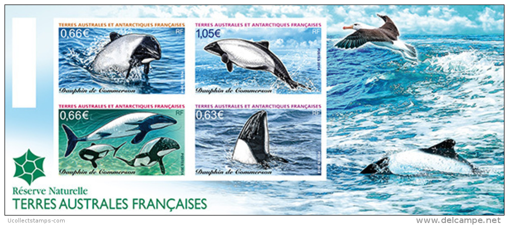 TAAF  2015  Dolfijnen Blok        Postfris/mnh/neuf - Unused Stamps
