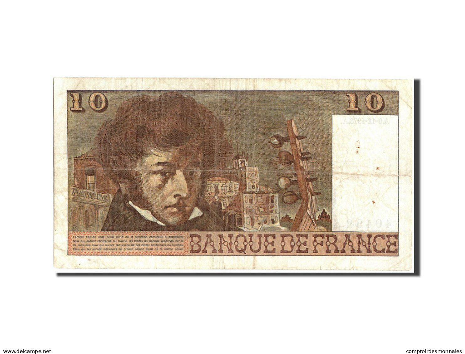 Billet, France, 10 Francs, 10 F 1972-1978 ''Berlioz'', 1973, 1973-12-06, TTB - 10 F 1972-1978 ''Berlioz''