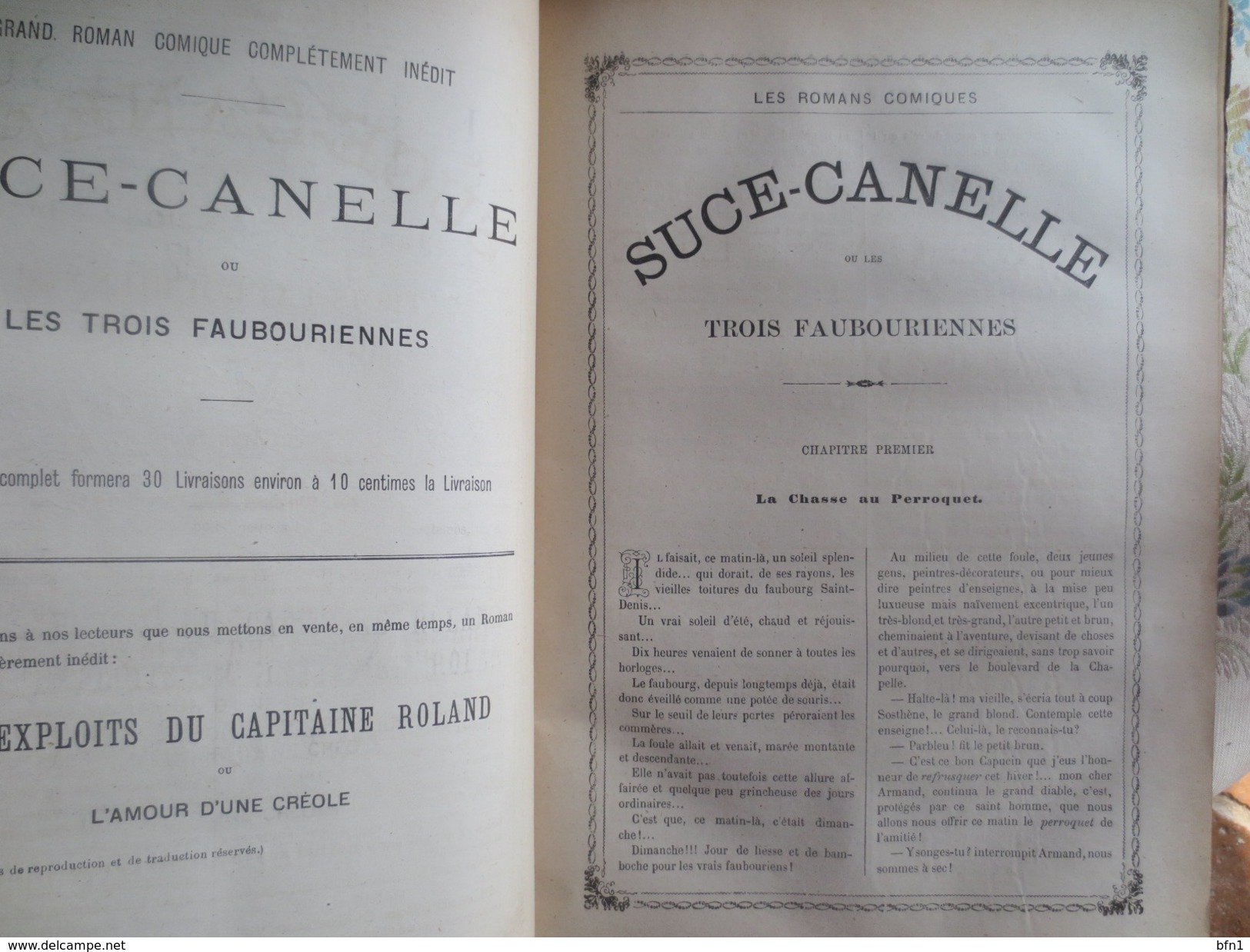 LES EXPLOITS DE CAPITAINE ROLAND OU L'AMOUR D'UNE CREOLE- SUCE CANELLE - ROMANS ORIGINAUX VOIR PHOTOS - Aventure