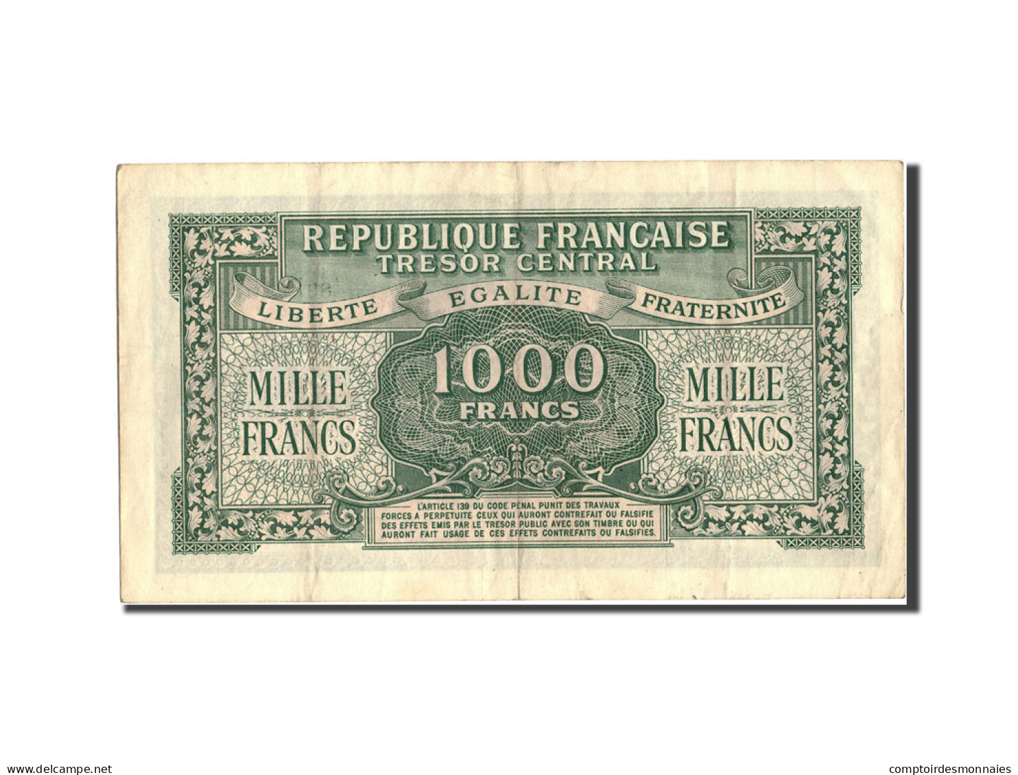 Billet, France, 1000 Francs, 1943-1945 Marianne, 1945, Undated (1945), SUP+ - 1943-1945 Maríanne
