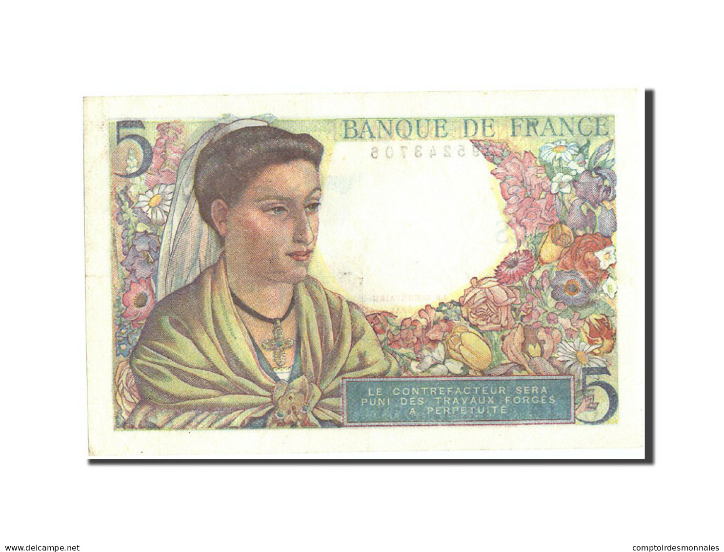 Billet, France, 5 Francs, 5 F 1943-1947 ''Berger'', 1943, 1943-12-23, SPL - 5 F 1943-1947 ''Berger''